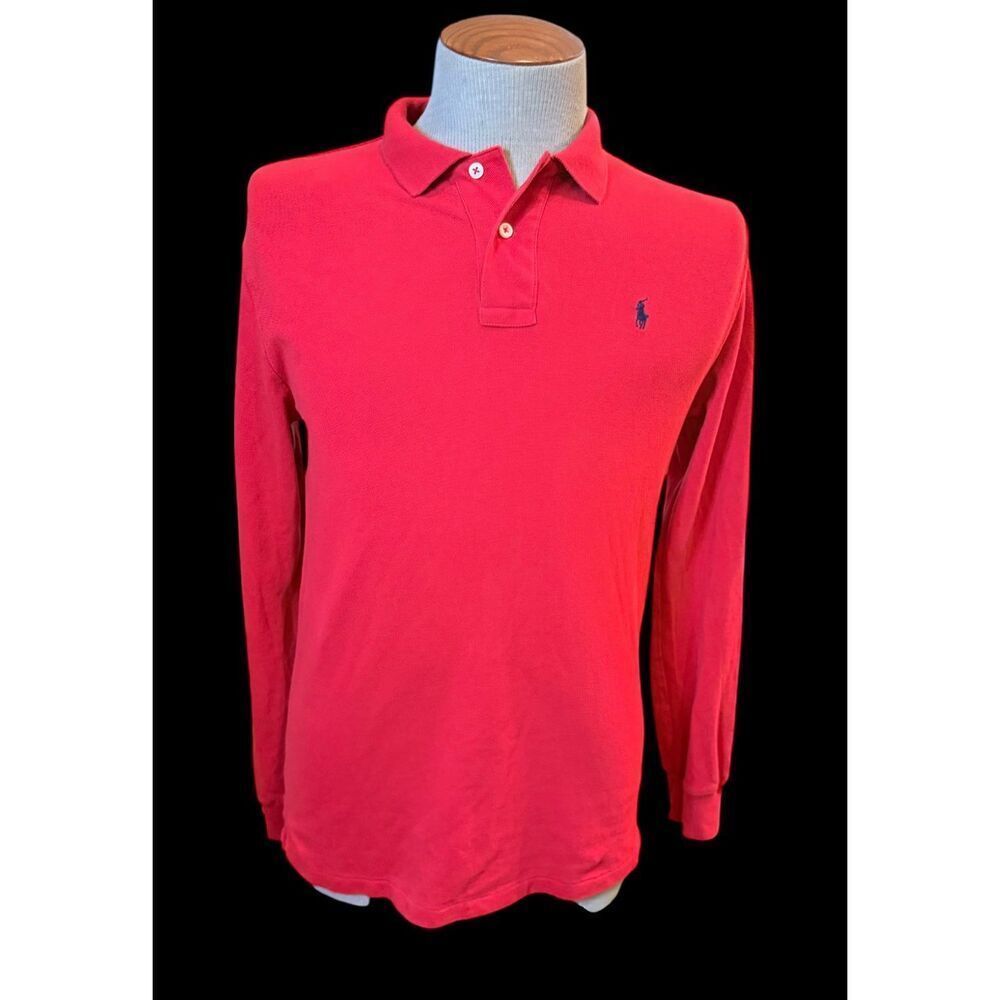 Polo Ralph Lauren Classic Fit Boys Long Sleeve Polo Ref Blue Pony Sz. XL - Picture 2 of 15